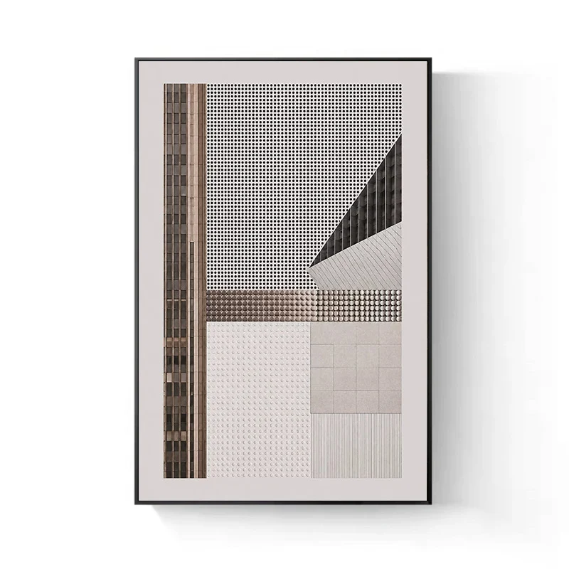 Geometrische abstrakte gerahmte Wandkunst