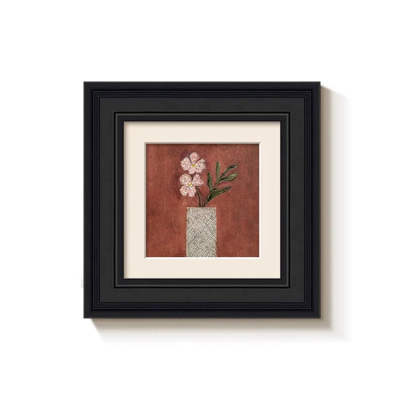 Gerahmtes florales Kunstwerk