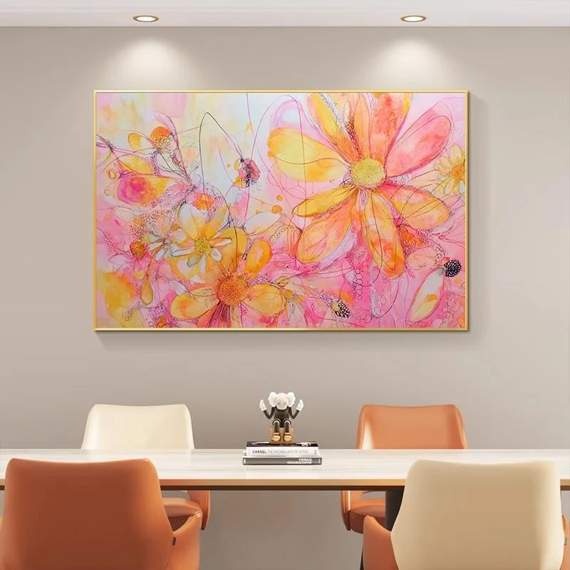 Florales Aquarell Kunstleinwand