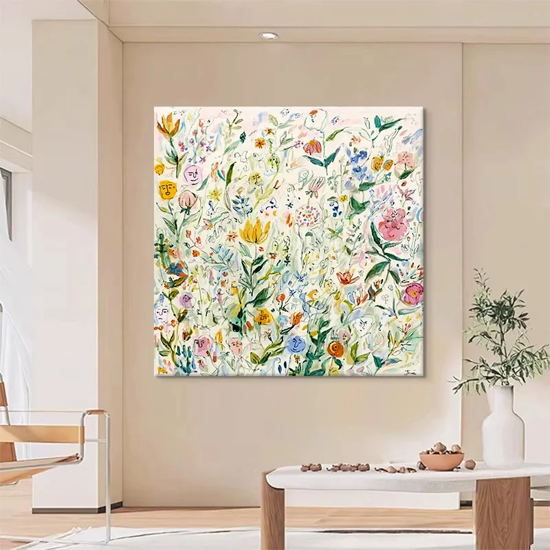 Blumeninspirierten Leinwand Wanddekoration