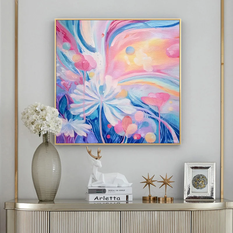 Elegante florale Leinwandkunst für Zuhause
