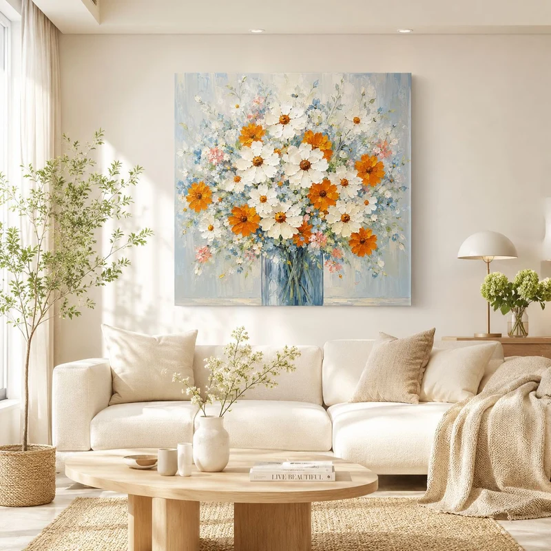 Floral Artwork Leinwanddruck