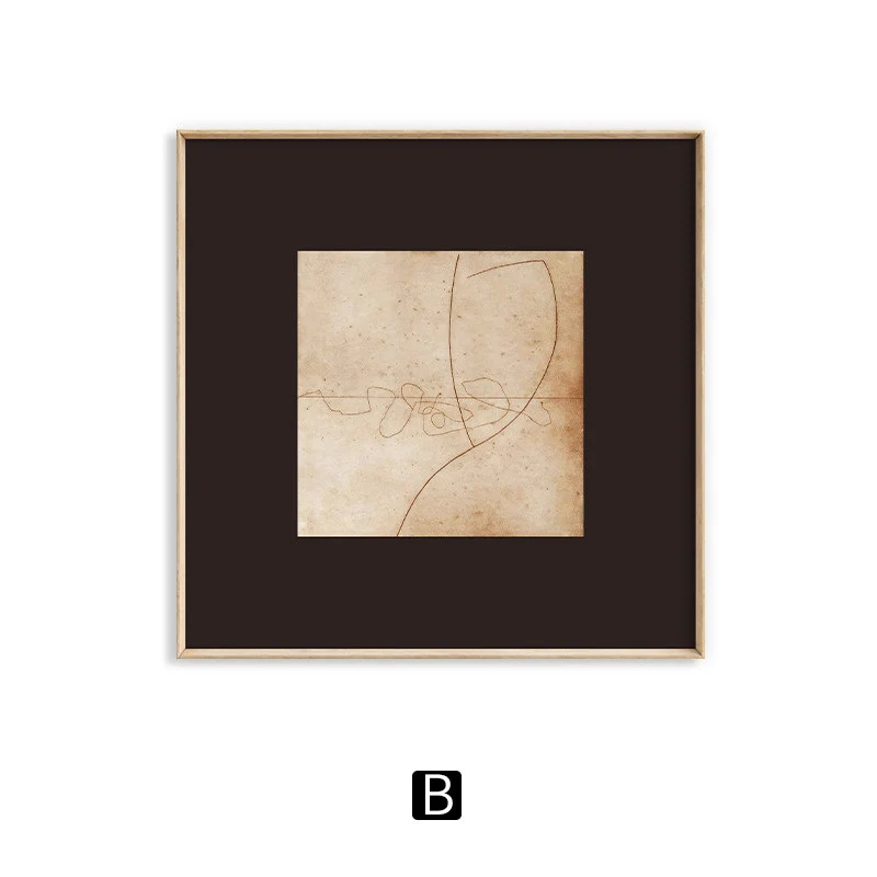 Elegante gerahmte abstrakte Linienkunst