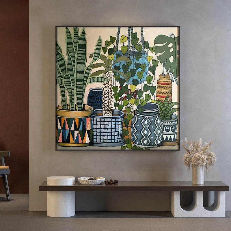 Dekorative Indoor-Pflanzen Kunst Leinwanddruck