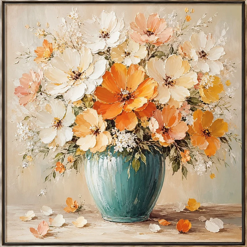 Florale Kunst Leinwanddruck für Zuhause
