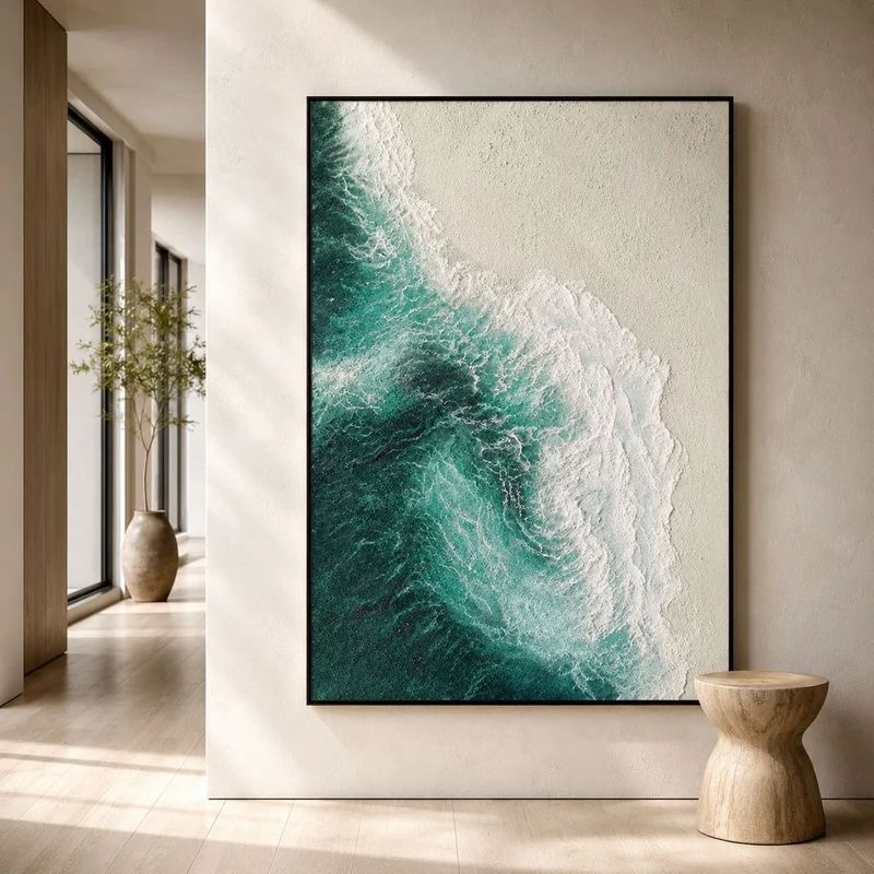 Abstraktes Küstenlandschaft Leinwand Kunstwerk