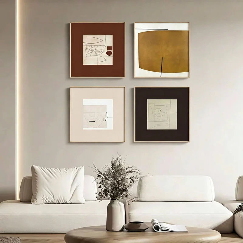 Abstrakte geometrische gerahmte Kunst