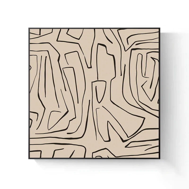 Abstrakte Pinselstrich Leinwand Wandkunst