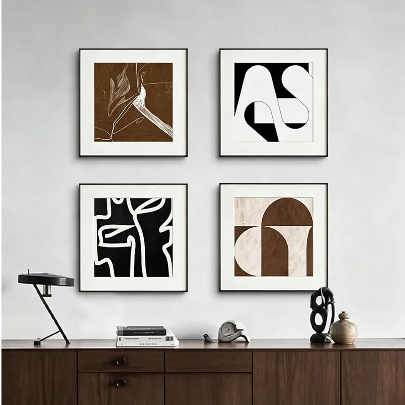 Abstrakte Kunst gerahmter Druck