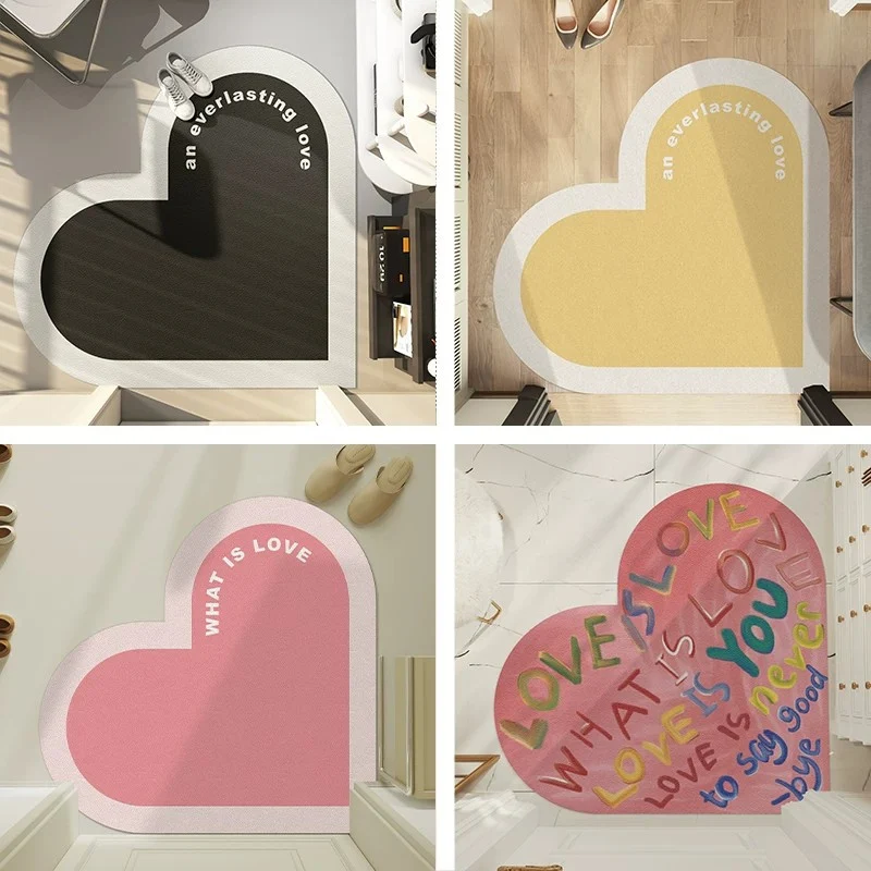 Herzförmige dekorative Matte für Zuhause