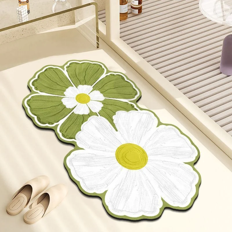 Dekorativer floraler Muster-Badezimmerteppich für Badezimmer