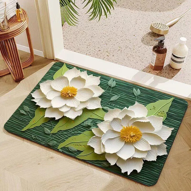 Elegante florale dekorative Badmatte