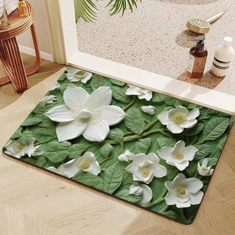 Elegante florale dekorative Badmatte