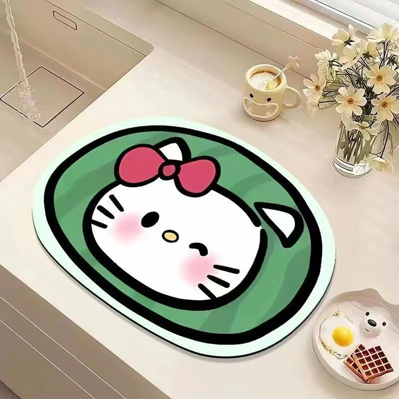 Niedlicher katzenförmiger plüschiger Badteppich