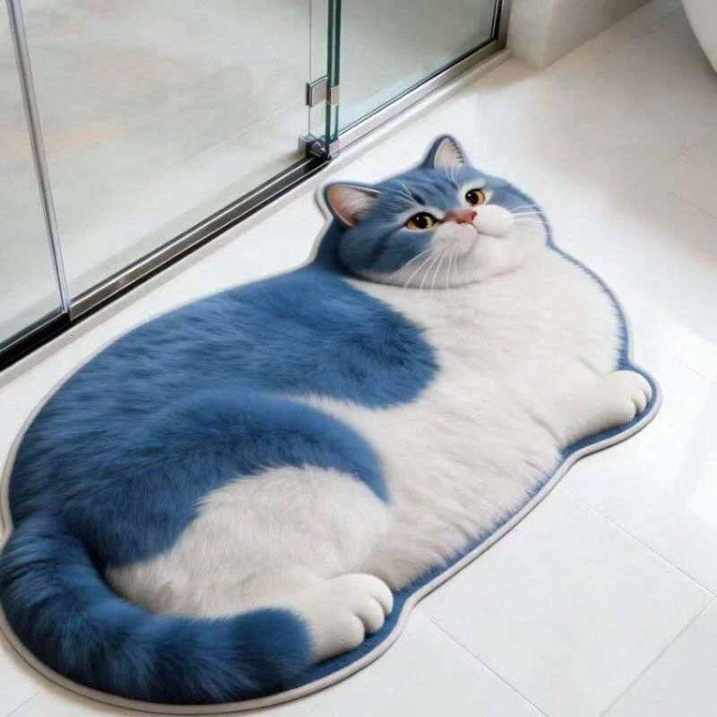 Katzenförmige Badmatte