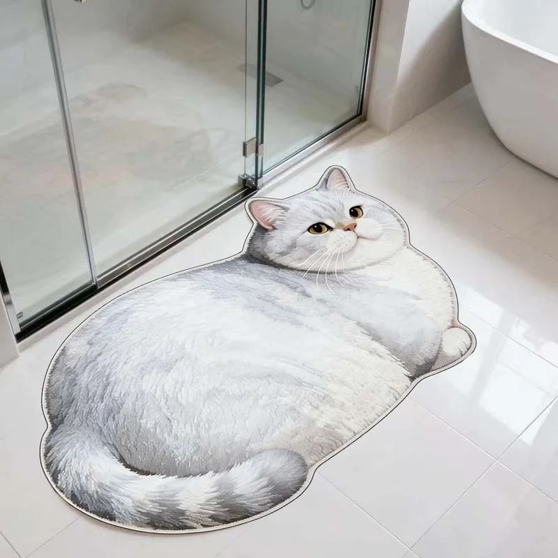 Katzenförmige Badmatte