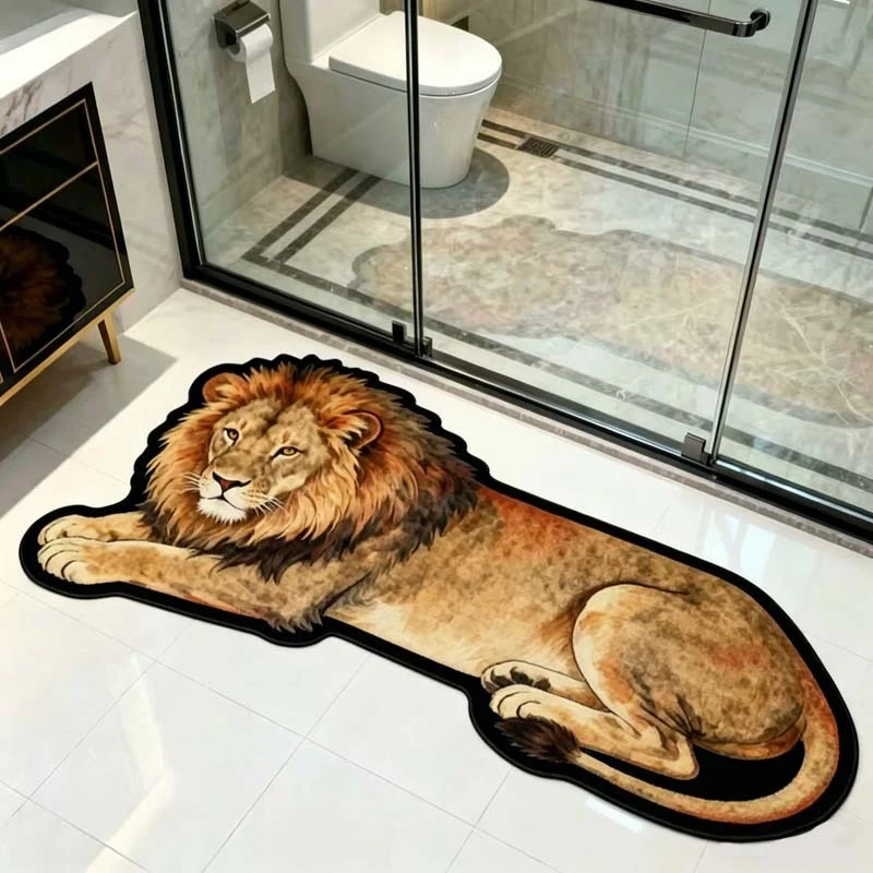 3D Panther-Themen Bereich Teppich