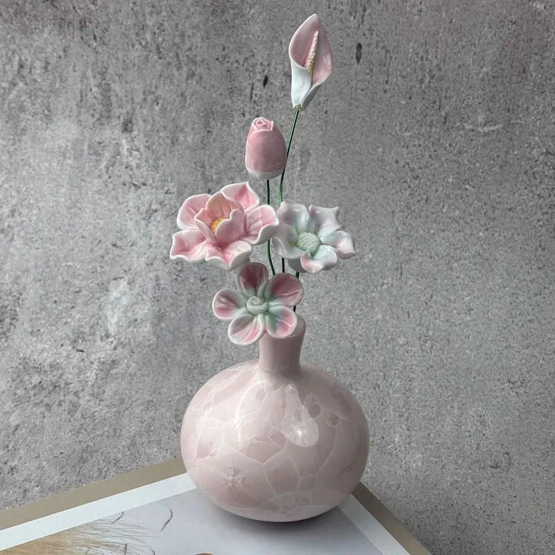 Elegante florale dekorative Vase