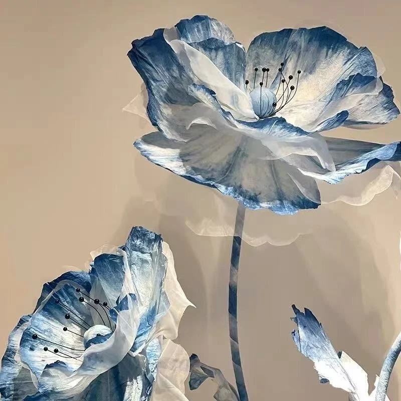 Dekorative Übergroße Papi blumen skulptur
