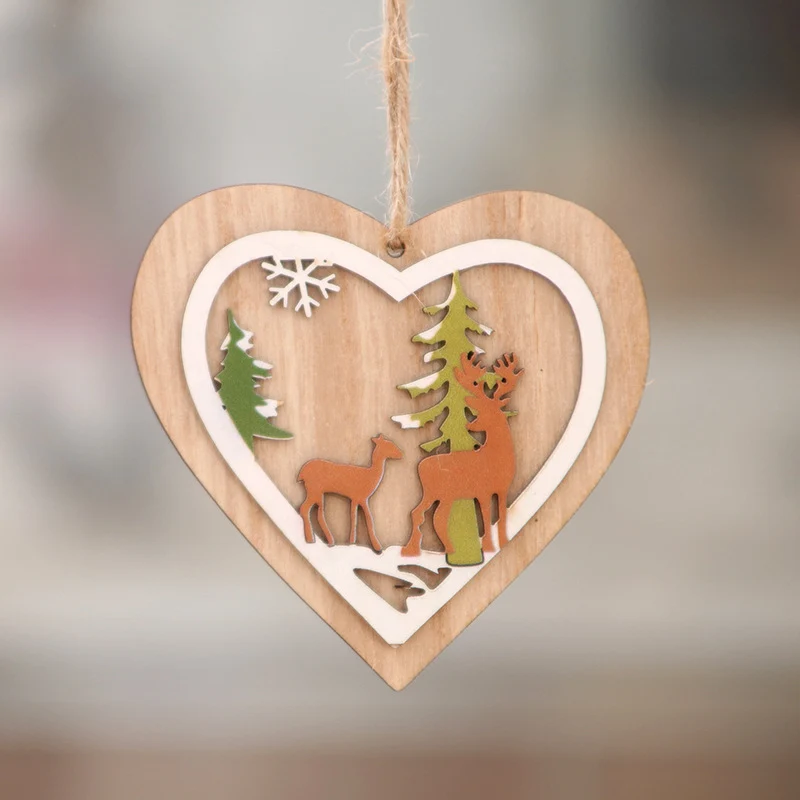 Weihnachtsschmuck aus Holz, lasergraviert