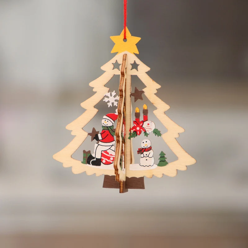 Weihnachtsschmuck aus Holz, lasergraviert