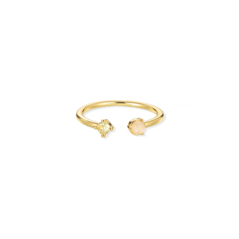 Geburtsstein-Ring, verstellbar