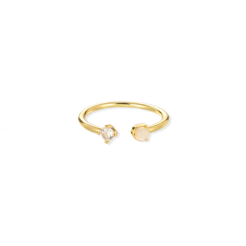 Geburtsstein-Ring, verstellbar