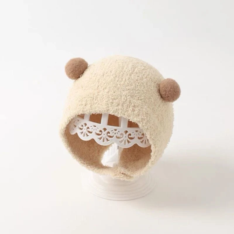 Kindermütze mit Ohrenklappen, gestrickt, warm
