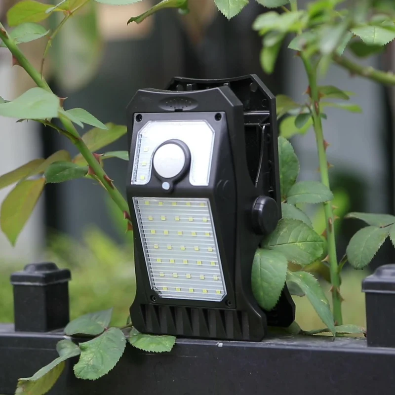 Solar-Klemmleuchte, LED oder COB, weiß
