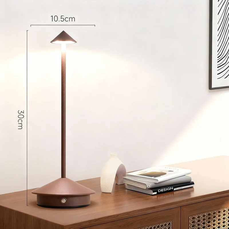 Pilz-Nachttischlampe mit Touchschalter