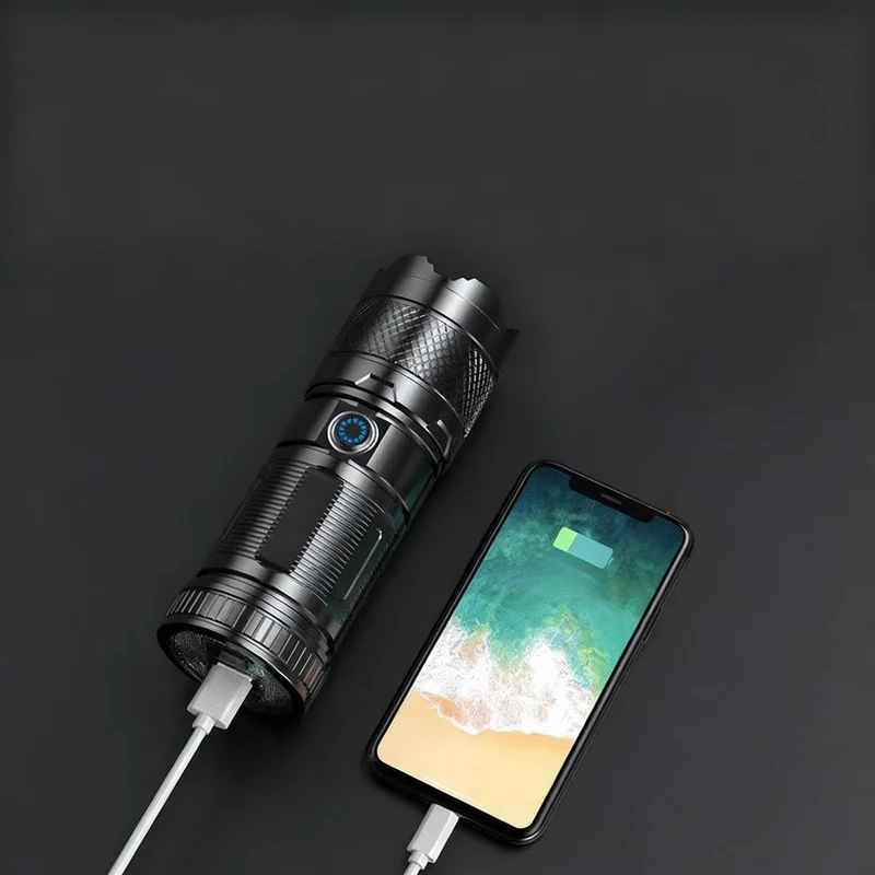 LED-Taschenlampe mit Zoom und USB-C-Ladung