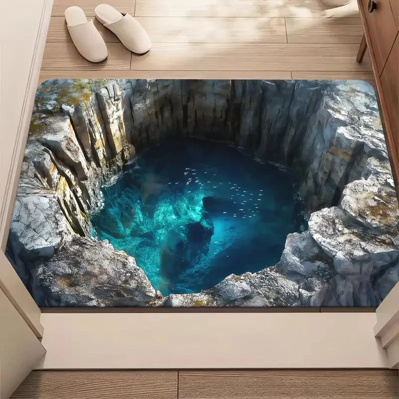Badezimmermatte aus Kieselgur mit 3D-Muster
