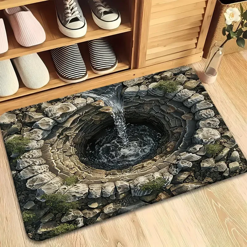 Badezimmermatte aus Kieselgur mit 3D-Muster