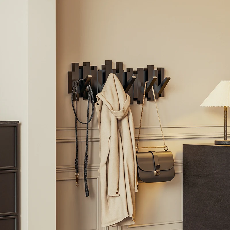 Wandgarderobe mit Klaviertasten-Design, klappbar