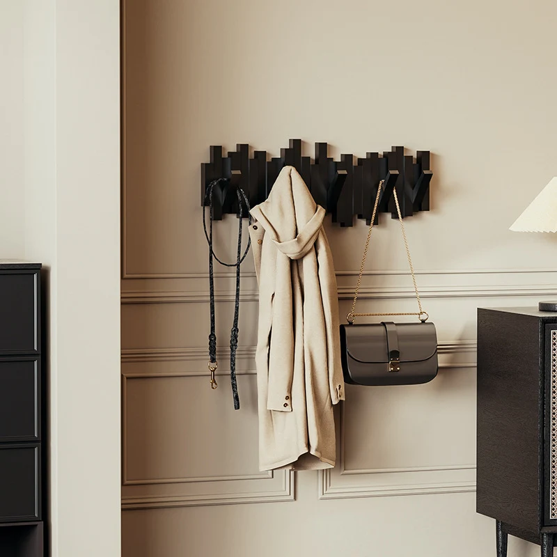 Wandgarderobe mit Klaviertasten-Design, klappbar
