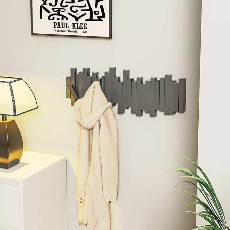 Wandgarderobe mit Klaviertasten-Design, klappbar