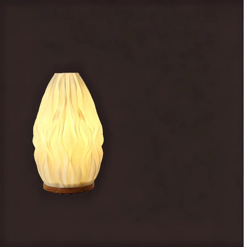 3D-Drehlampe mit USB-Aufladung, Creme-Stil