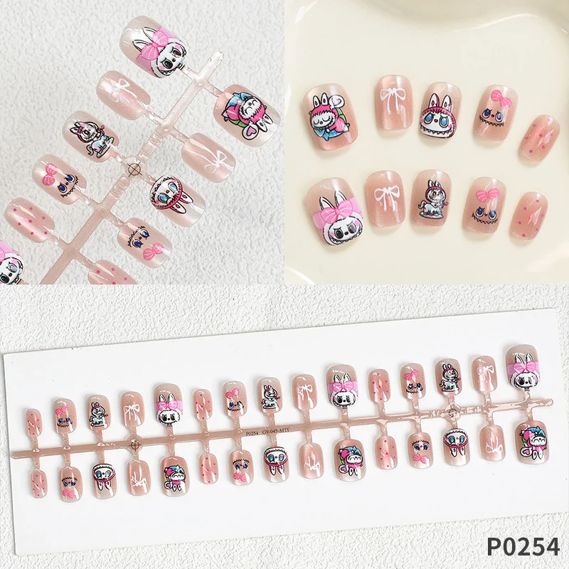 Verspielte Themen Press-On Nagelkunst Karnz