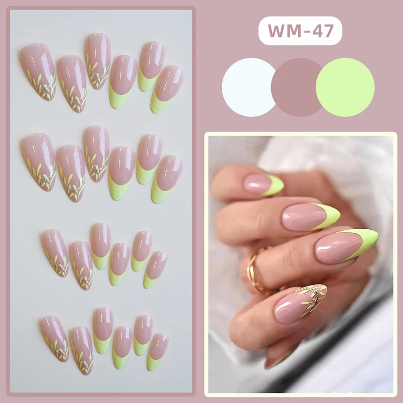 Stylisches Künstlerisches Press-On Nagel Set Karnz