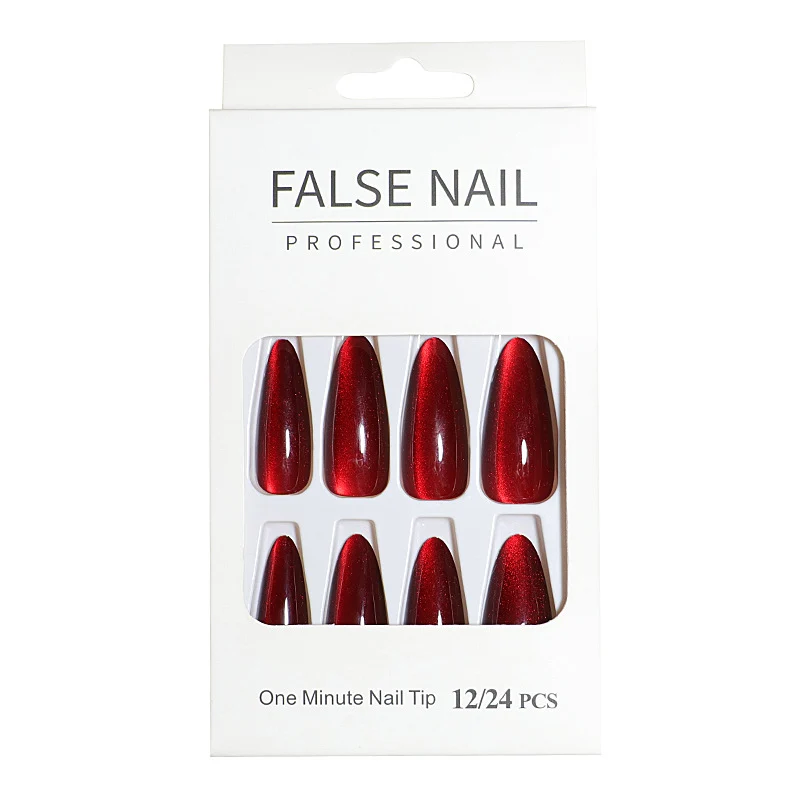 Stunning Glänzendes Press-On Nagelset Karnz