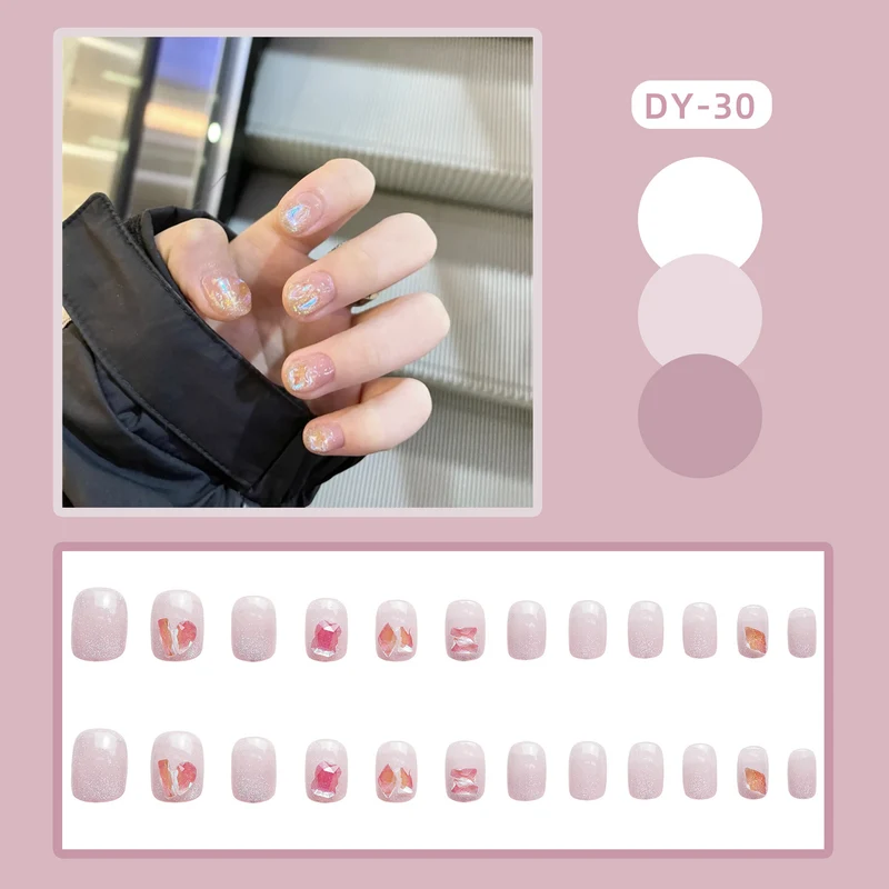 Funkelnd Glitzernd Press-On Nagelset Karnz