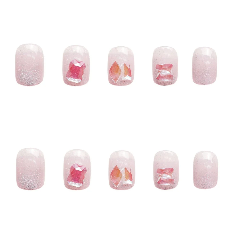 Funkelnd Glitzernd Press-On Nagelset Karnz