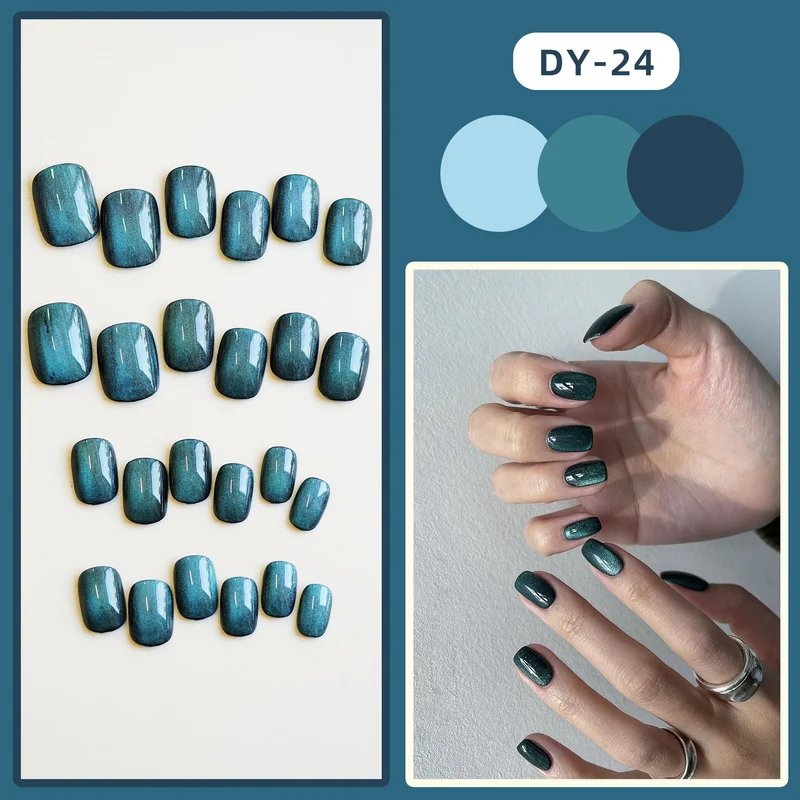 Funkelnd Elegantes Press-On Nagelset Karnz