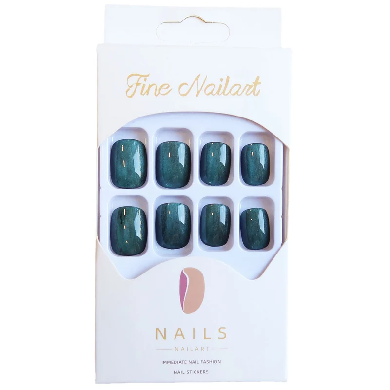 Funkelnd Elegantes Press-On Nagelset Karnz