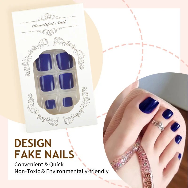 Premium Glänzendes Press-On Nagelset Karnz