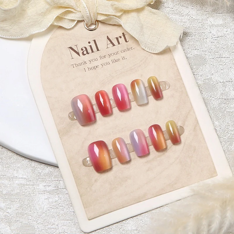 Ombre Gradient Press-On Nail Art Set Karnz
