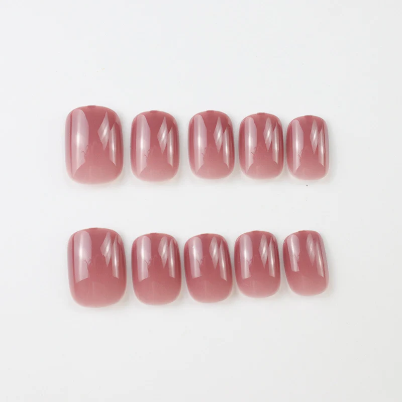 Minimalist Glänzendes Press-On Nail Set Karnz
