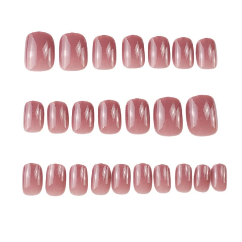 Minimalist Glänzendes Press-On Nail Set Karnz