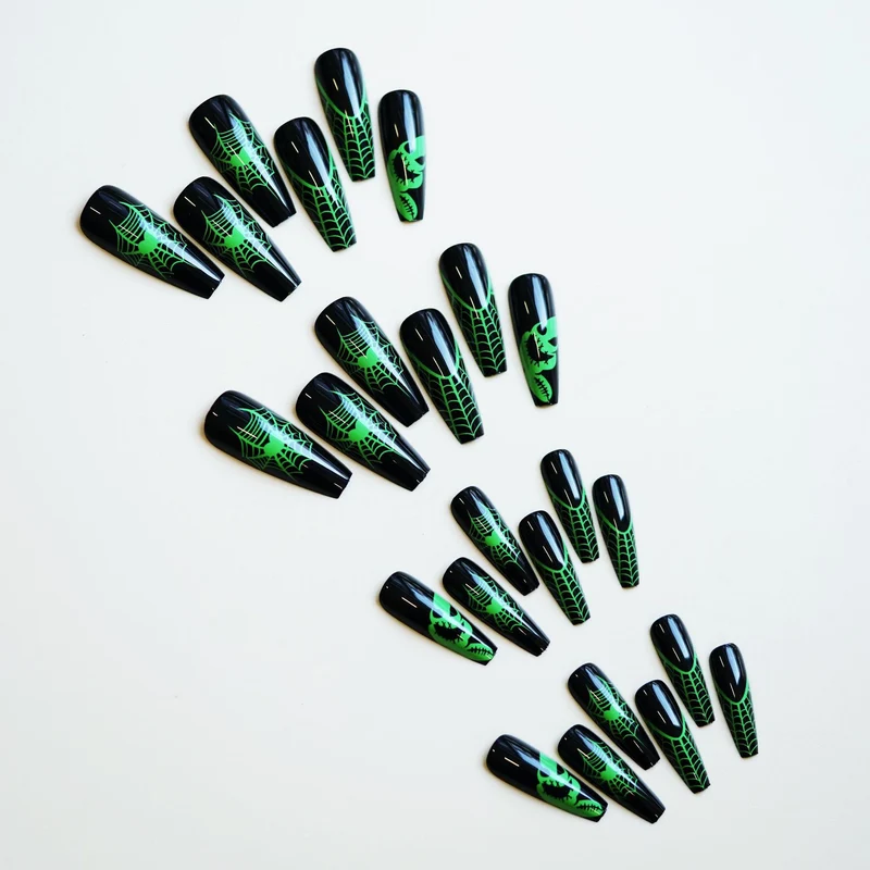 Halloween-Themen Stiletto Press-On Nail Art Karnz