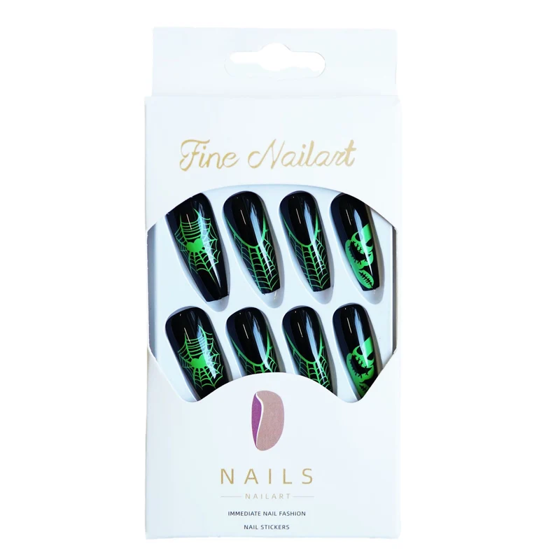 Halloween-Themen Stiletto Press-On Nail Art Karnz